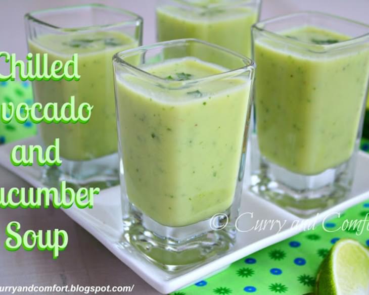 Chilled Avocado and Cucumber Soup Shooter