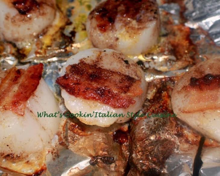 Grilled Bacon wrapped Scallop