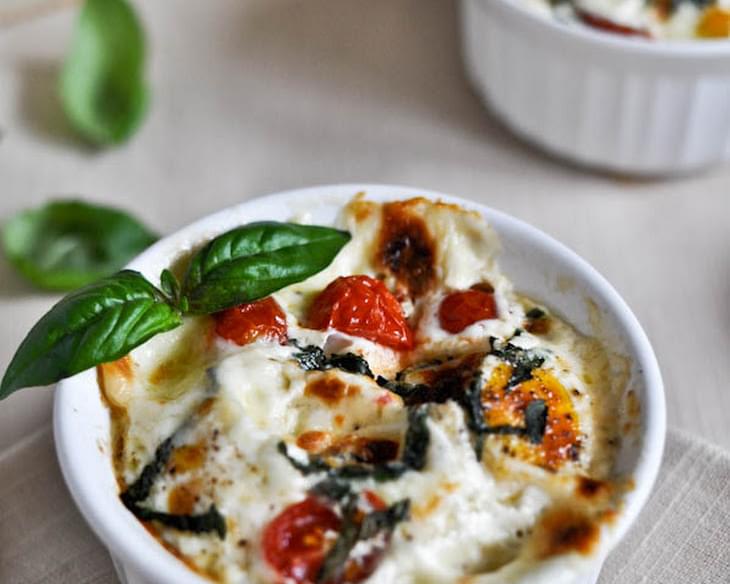 Caprese Baked Egg Cups