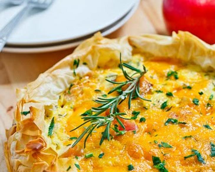 Apple and Cheddar Quiche