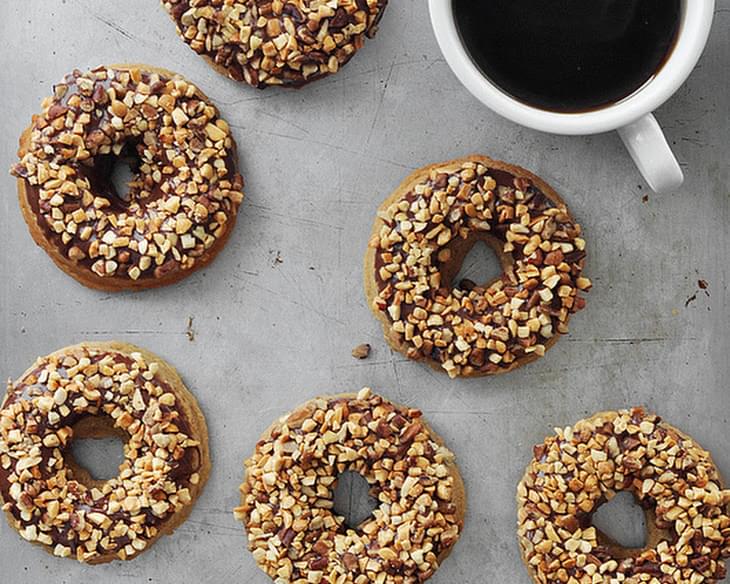 Baked Peanut Butter Chocolate Doughnuts