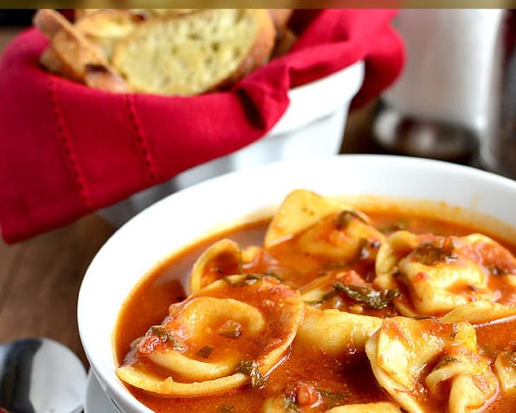 Tomato Basil Soup with Cheese Tortellini