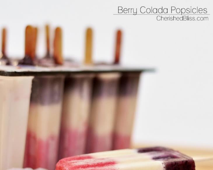 Berry Colada Popsicles