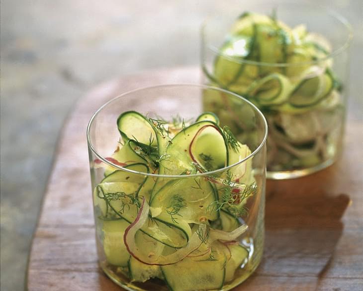 Cucumber, Red Onion and Dill Shaved Salad