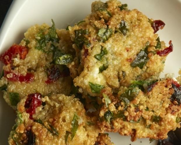 Goat Cheese and Spinach Quinoa Cakes