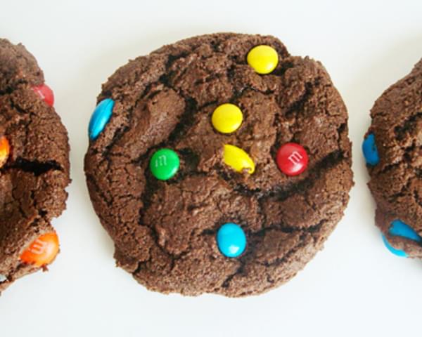 Double Chocolate M&M Cookies