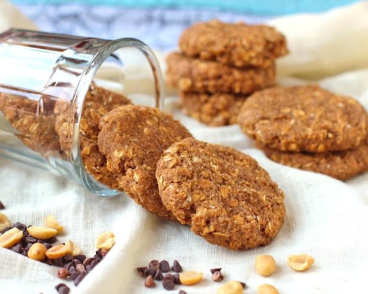 Healthy Thick, Soft and Chewy Peanut Butter Oatmeal Cookies (refined sugar free, gluten free, vegan)