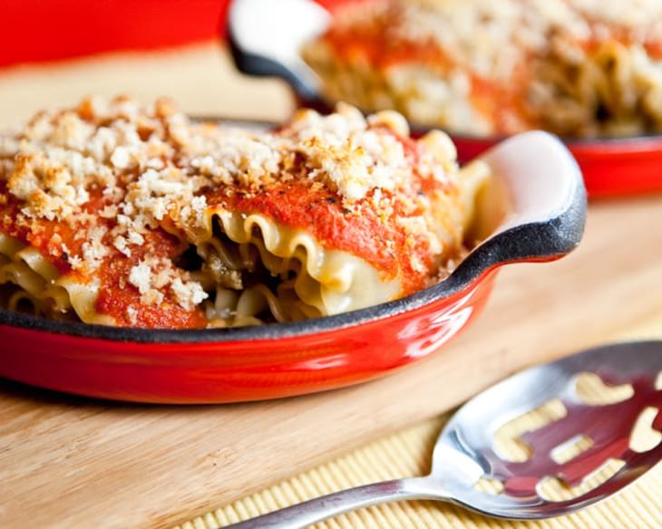 Eggplant and Pine Nut Rolled Lasagna