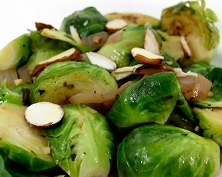 Brussels Sprouts with Basil and Garlic