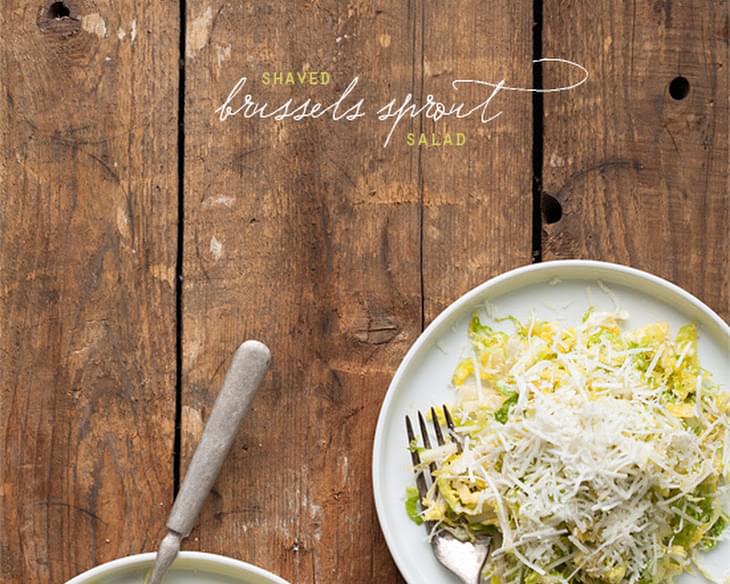 Shaved Brussels Sprout Salad with Apples and Pecorino