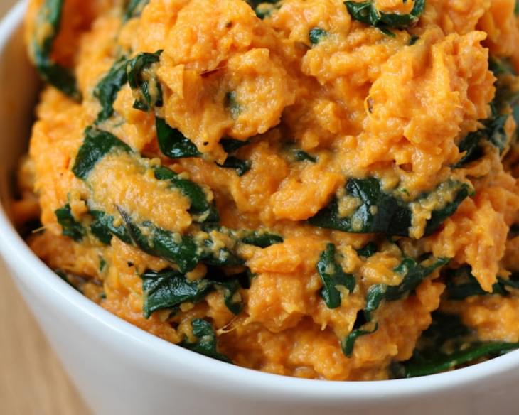Un-Stuffed Sweet Potatoes with Spinach