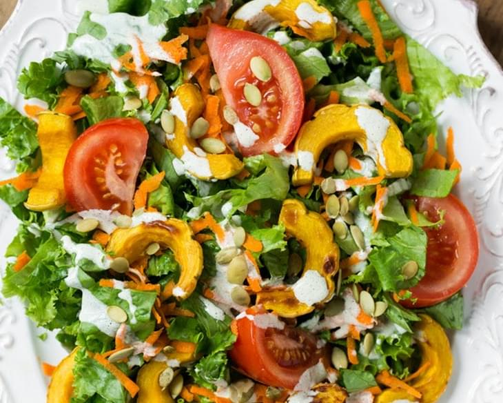Ultra Creamy Hemp Salad Dressing + Salad