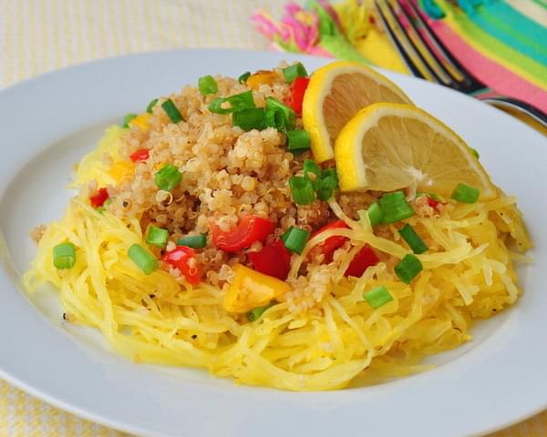 Warm Roasted Spaghetti Squash and Quinoa Salad