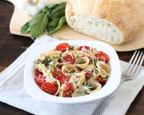 Orecchiette with Slow Roasted Tomatoes & Artichokes