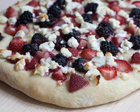 Strawberry, Blackberry, and Goat Cheese Focaccia