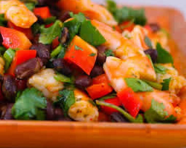 Shrimp and Black Bean Salad with Cilantro, Cumin, and Lime
