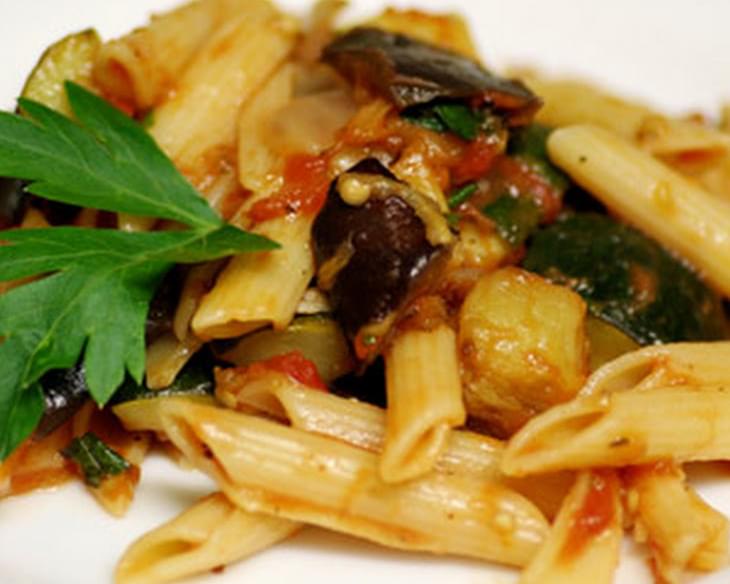 Pasta with Roasted Provencal Vegetable Sauce