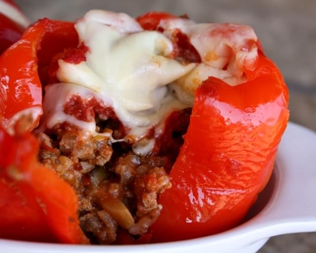Spicy Italian Stuffed Bell Peppers