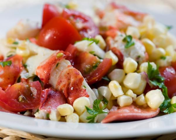 Tarragon Lobster Salad with Corn and Tomatoes