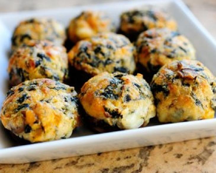 Spicy Spinach-Stuffed Mushrooms