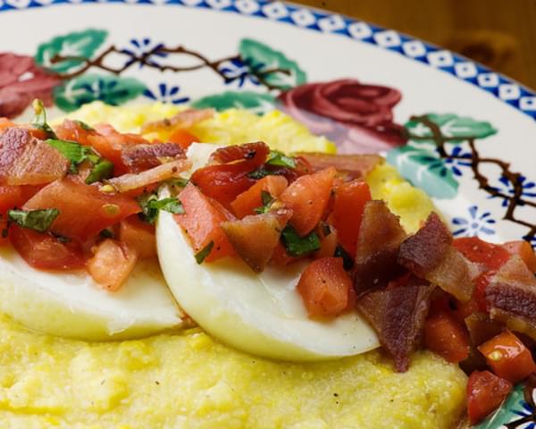 Poached Eggs with Polenta and Fresh Salsa