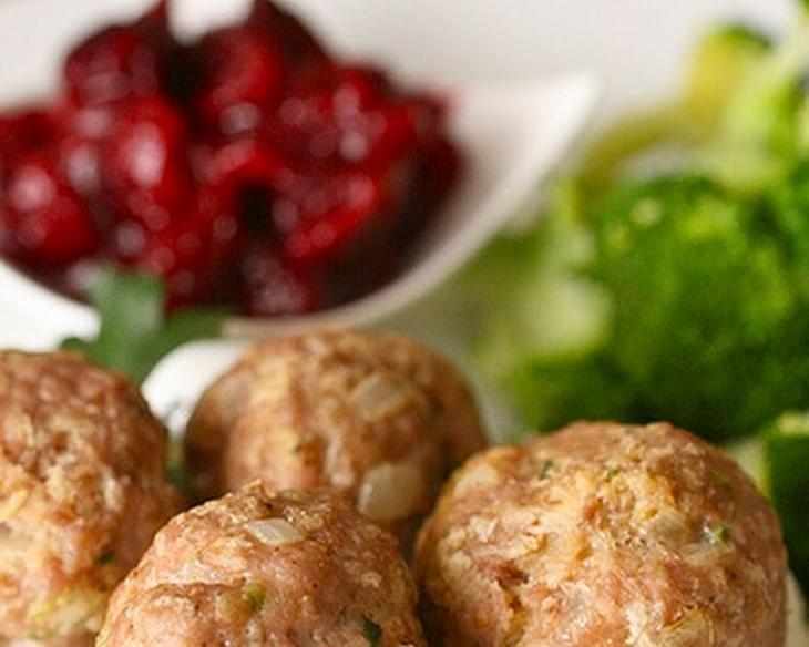 Herbed Turkey Meatballs with Cranberry Sauce