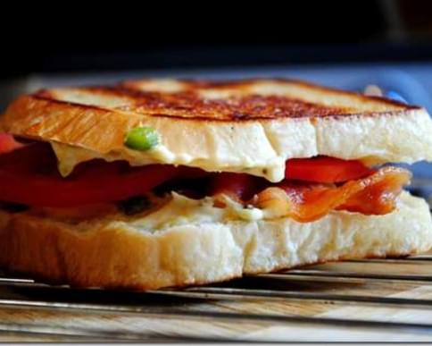 Roasted Jalapeno Grilled Cheese Sandwich