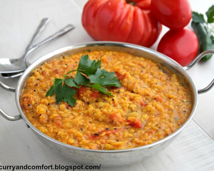 Tomato Lentil Curry (Vegan Dish)