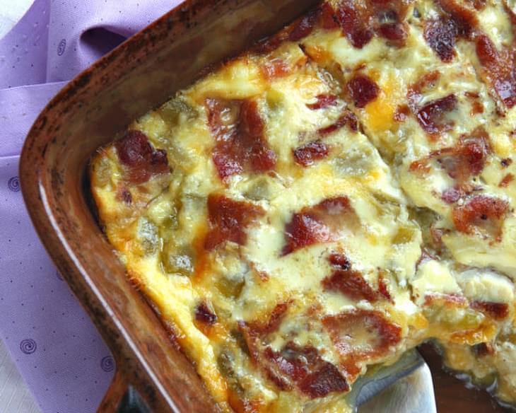Green Chile and Cheese Egg Bake