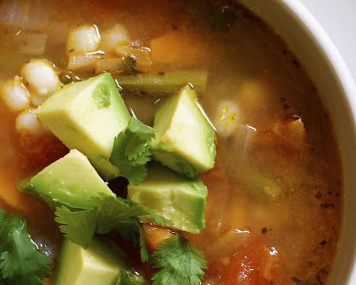 Mexican Vegetable Soup with Lime and Avocado
