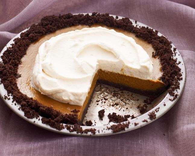 Pumpkin Pie with Caramel Whipped Cream