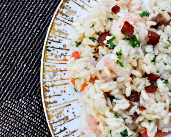 Shrimp and Bacon Risotto