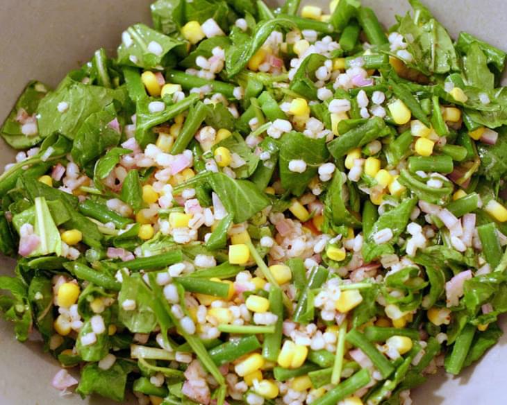 Barley and Corn Salad with Arugula and Haricot Vert