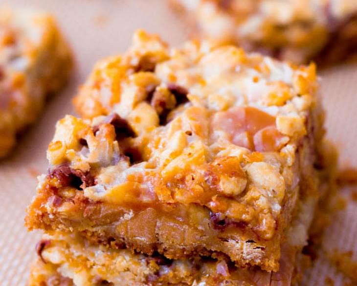 Caramel Snickers 7 Layer Bars