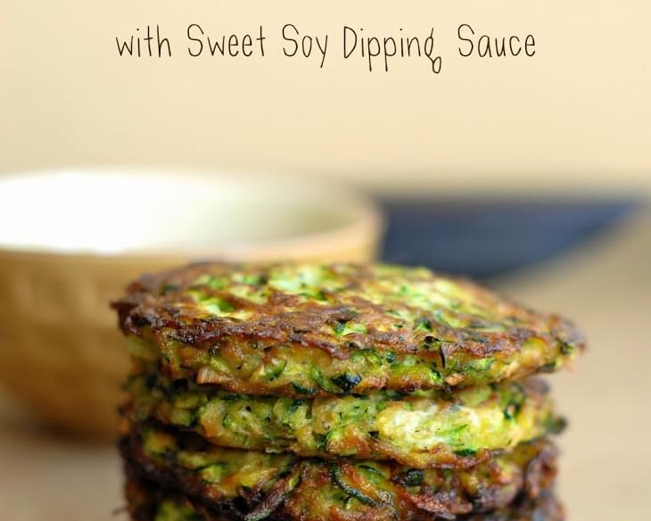 Zucchini Fritters with Sweet Soy Dipping Sauce