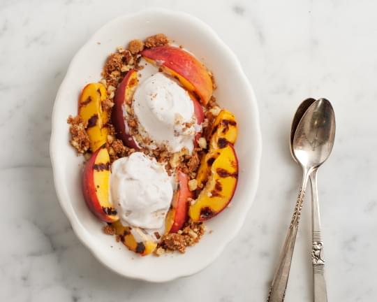 Grilled Peach Crumble