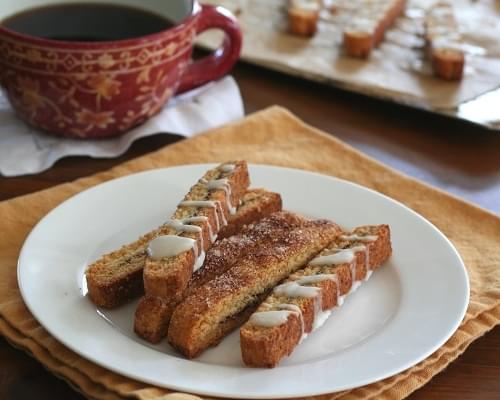 Cinnamon Roll Biscotti - Low Carb and Gluten-Free