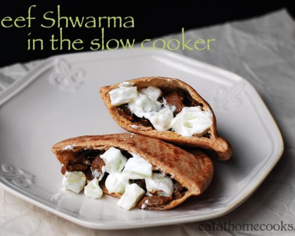 Beef Shwarma in the Slow Cooker