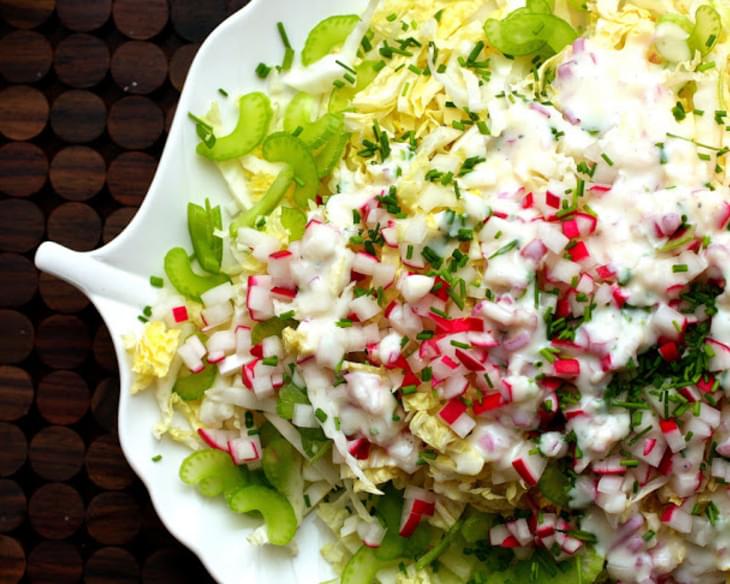 Napa Cabbage Salad with Buttermilk Dressing