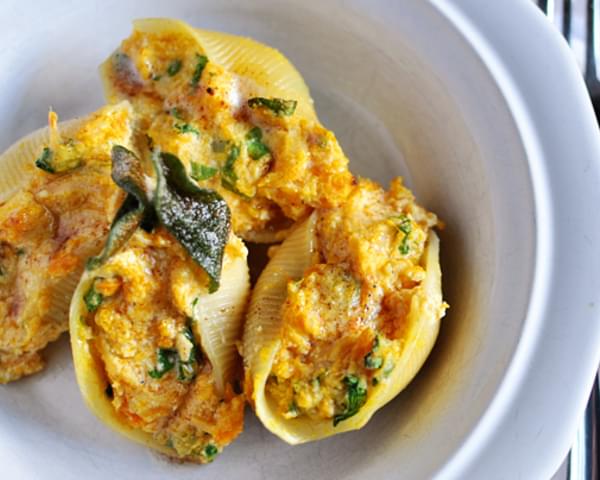 Butternut Squash Stuffed Shells with Sage Browned Butter