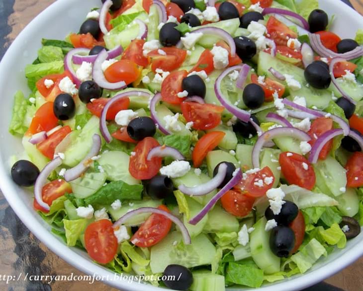 Greek Salad with Creamy Dressing