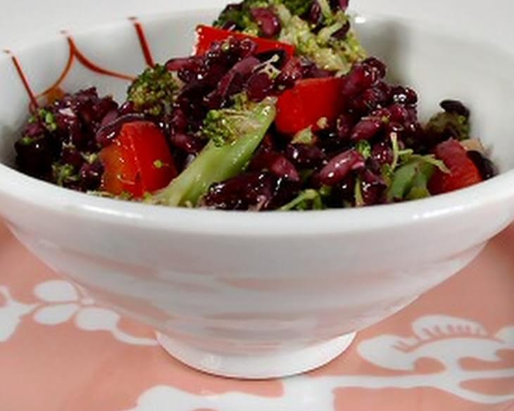 Broccoli Rice Salad with Sesame-Ginger Dressing