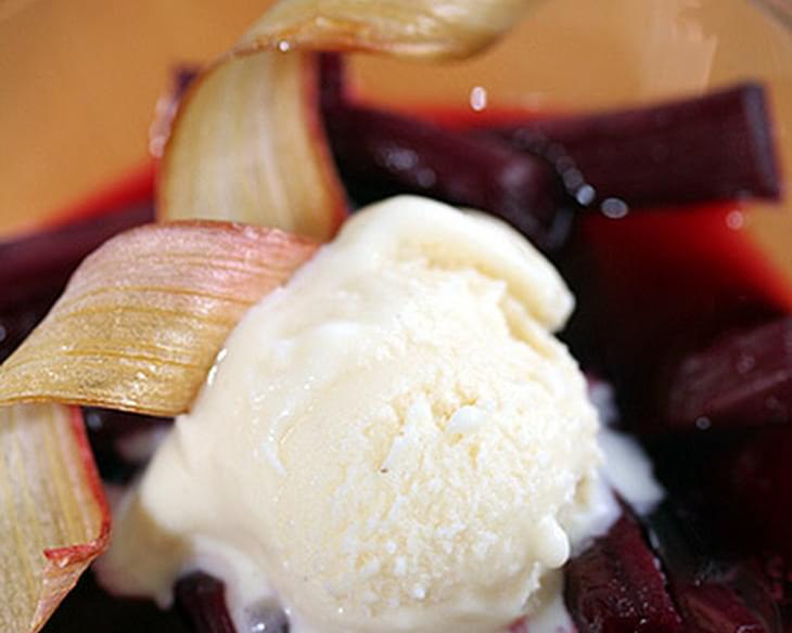 Red Wine-Poached Rhubarb