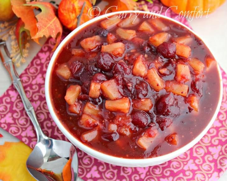 Spicy and Quick Cranberry Pineapple Chutney