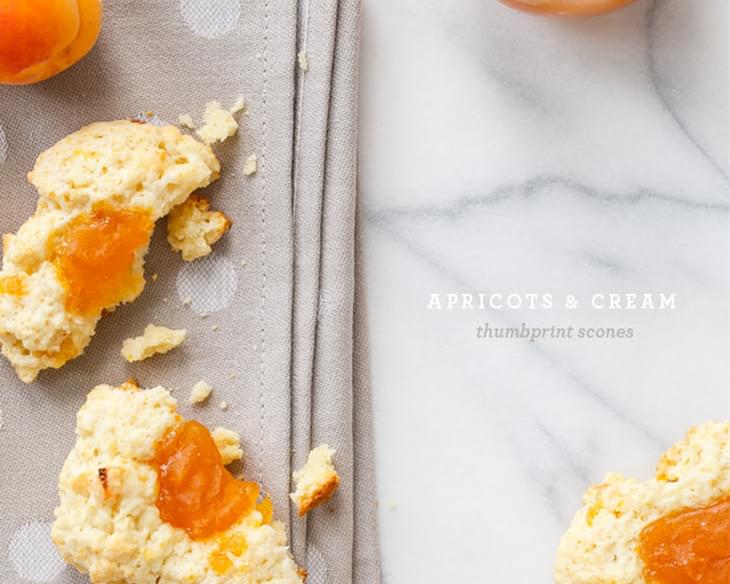 Apricots and Cream Thumbprint Scones