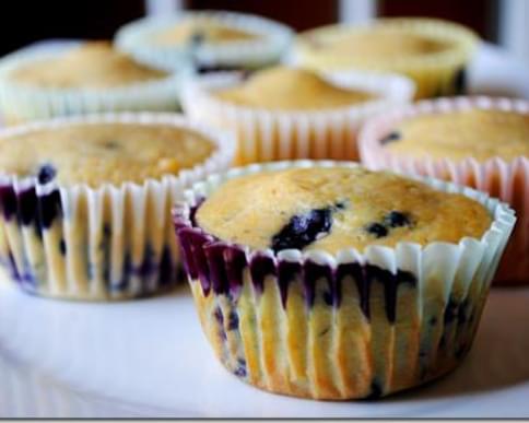 Blueberry Cornbread Muffins