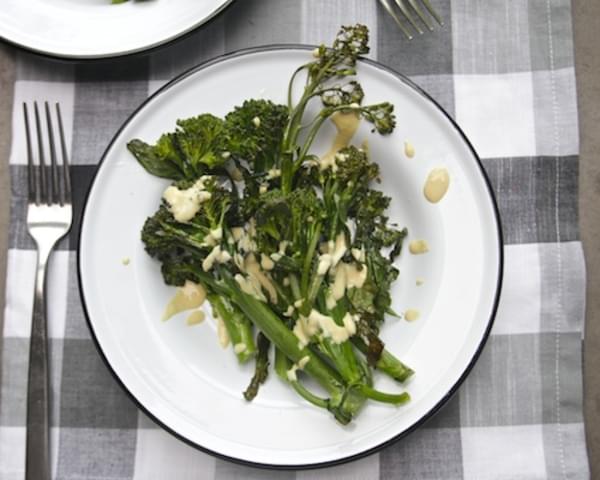 Roasted Broccolini with Lemon Tahini