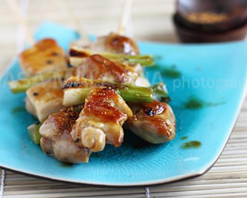 Yakitori (Japanese Grilled Skewered Chicken)