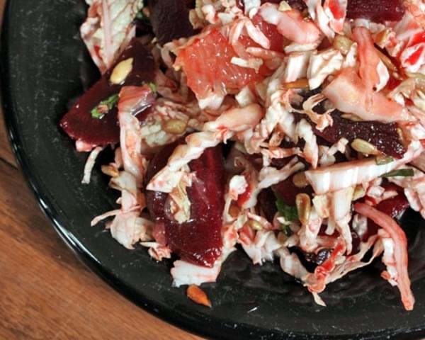 Cabbage, Beet and Grapefruit Slaw