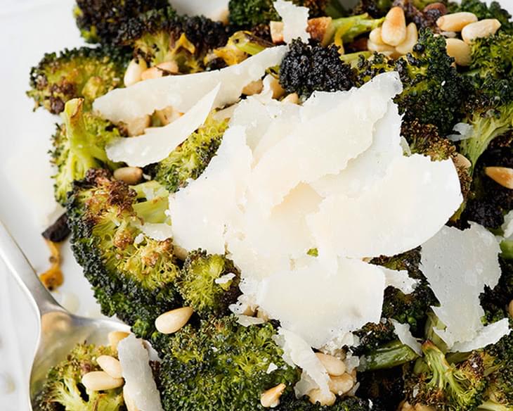 Roasted Broccoli with Shaved Parmesan